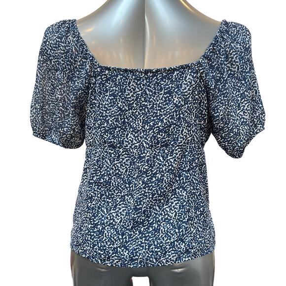 Madewell Sweetheart Top Bengali Blockprint Women's Size 8 Blue - Picture 2 of 4